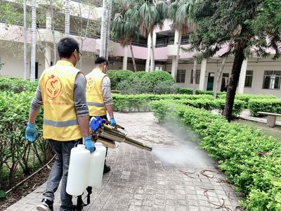 潮州市众乐志愿者联合会开展"防疫消杀"活动助力学校复学复课